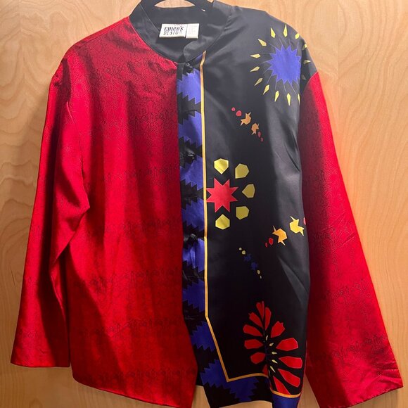 Chico's silk, button down top/jacket - Picture 5 of 6